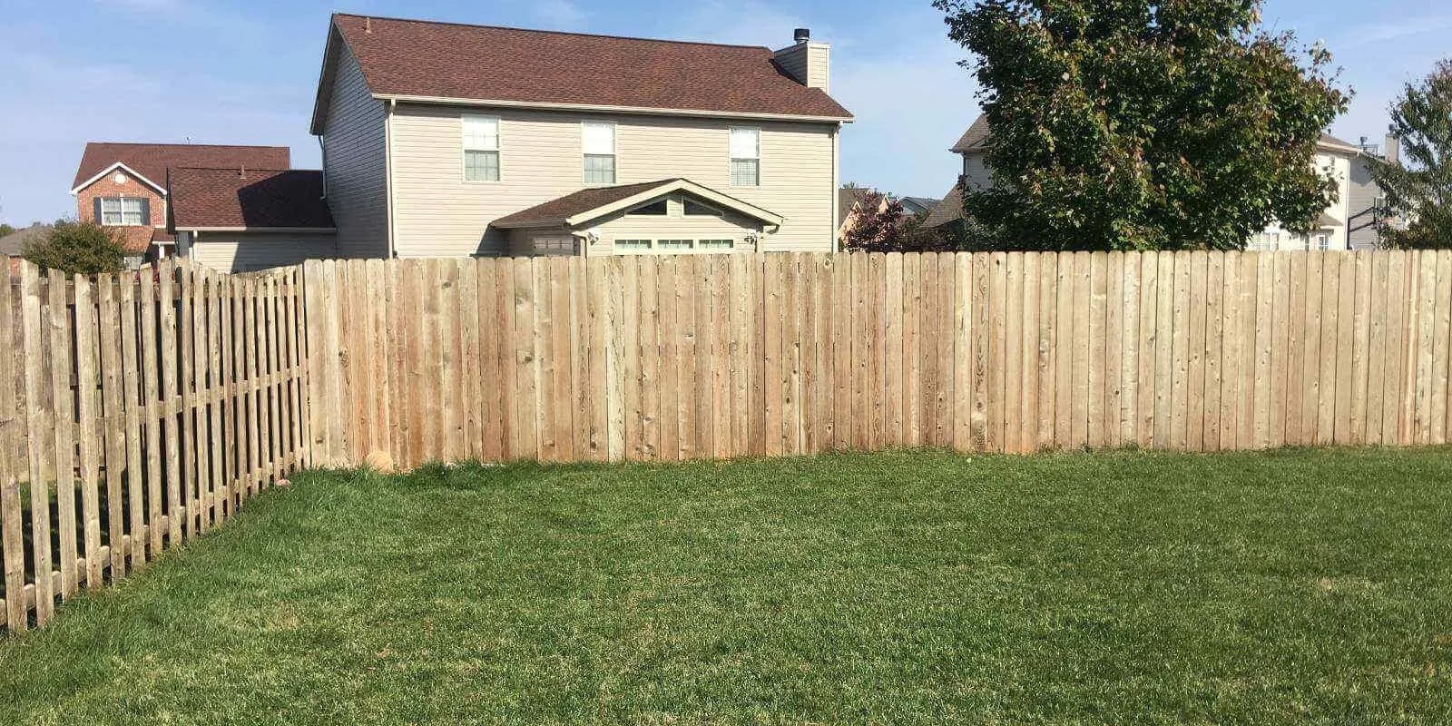 Wood fence cleaned by Maverick Softwash