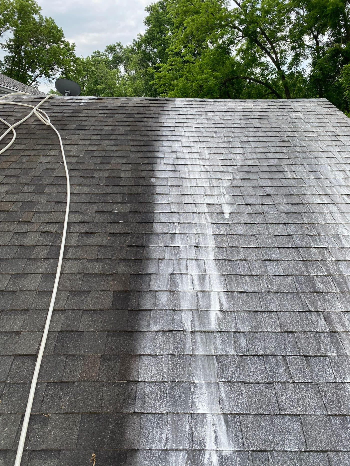 roof cleaning by Maverick Softwash